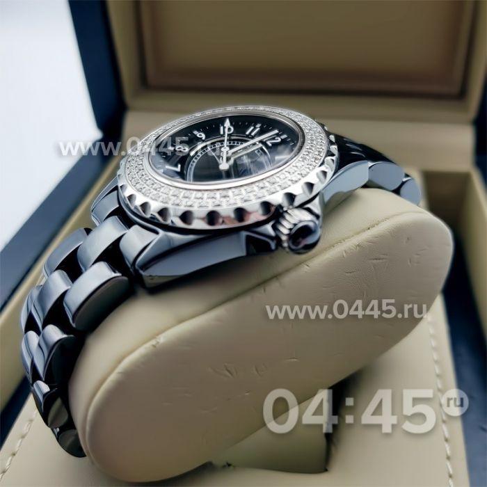 Часы Chanel J12 Diamonds Black small (01523)