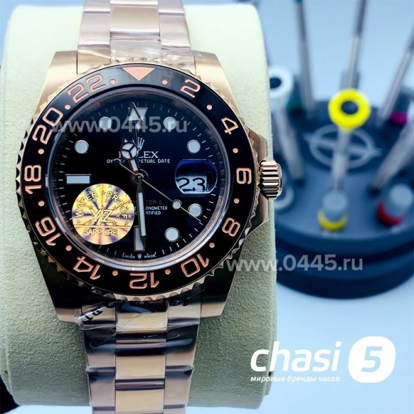 Часы Rolex GMT Master II Rose Gold (15868)