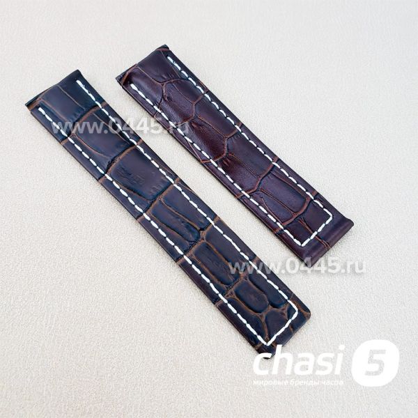 Ремешок Breitling мужской коричневый (16721)